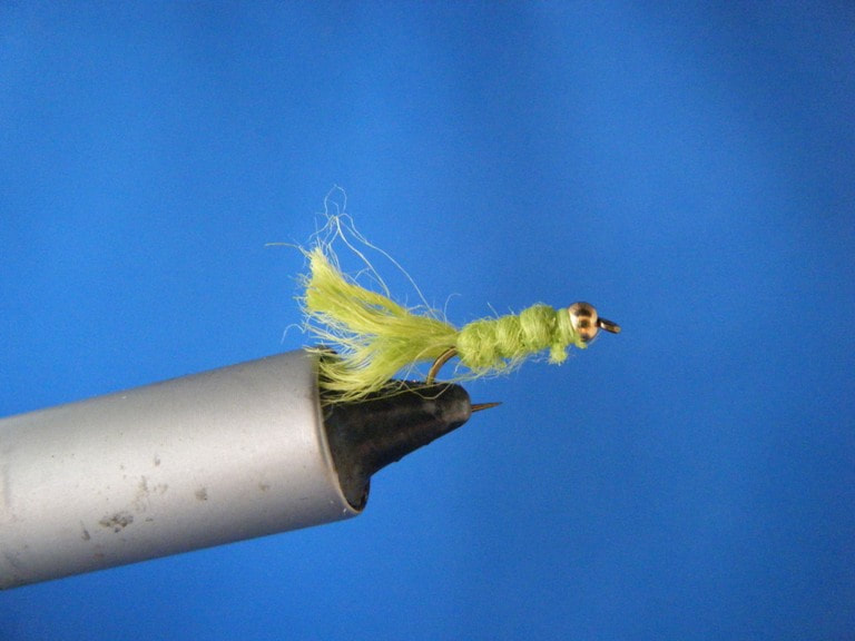 Green Weenie size 16 fishing flies One Dozen 12